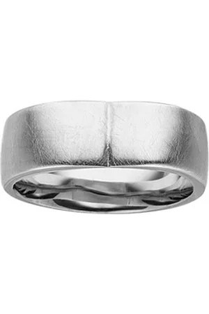 M&M Fingerring Ring Damen silber / gold breit (7 mm) matt (1-tlg), "Pure Volume", deutsche Qualität, inkl. edles Schmucketui silberfarben 52
