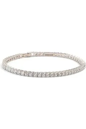 Amoonic Armband Damen Tennisarmband Match aus 925er Silber oder hochwertig vergoldet (inkl. Schmucktäschchen), Tennisarmband, Silber, Gold oder Rosegold vergoldet mit Zirkoniasteinen Geschenk silberfarben