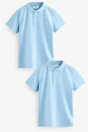 Clarks Langarm-Poloshirt Kurzarm-Poloshirts für Jungen im 2er-Pack (2-tlg) blau 104 (4 J.)