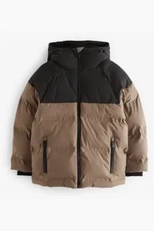 Next Steppjacke Anorak mit Fleece-Futter (1-St) braun 164 (14 J.)