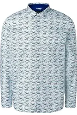 Maerz Langarmhemd blau 4546