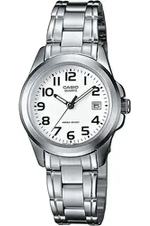 Casio TIMELESS COLLECTION Quarzuhr LTP-1259PD-7BEG, Armbanduhr, Damenuhr, analog, Datum, Edelstahlarmband silberfarben
