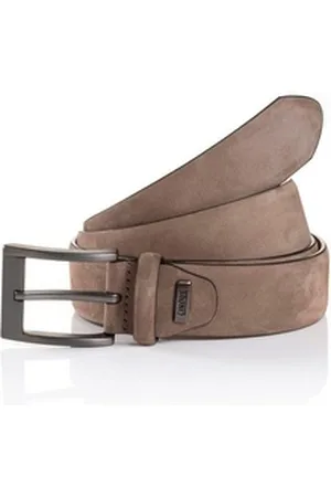 Cinque Ledergürtel TORTOLI Veloursleder-Optik beige 80