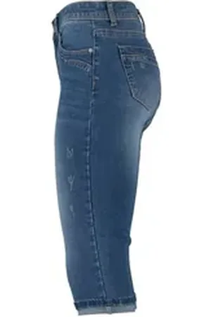 Hailys 3/4-Jeans Jemmi (1-tlg) Plain/ohne Details blau XS