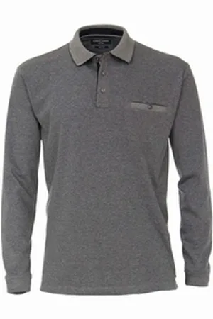 Venti CASAMODA Langarm-Poloshirt CASAMODA Polo-Shirt Langarm gestreift blau|grau L