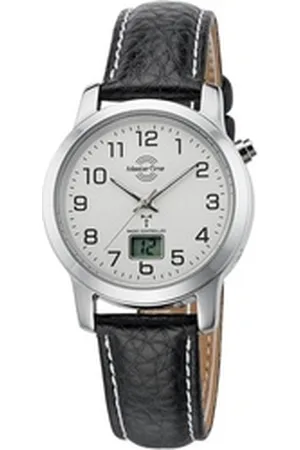 Master Time Funkuhr Basic MTLA-10295-12L, Armbanduhr, Quarzuhr, Damenuhr, Datum,Langzeitbatterie schwarz