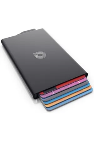 APLIC Kartenetui, Karten Schutzhülle aus Alu für 6 Karten NFC / RFID Abschirmung Blocker schwarz