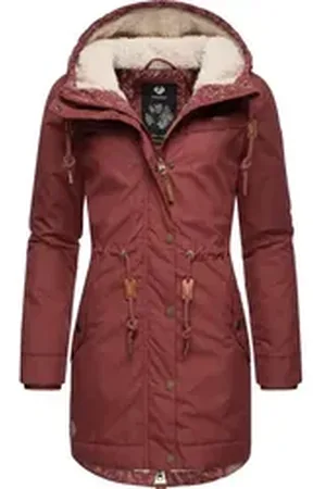 Ragwear Winterjacke YM-Canny stylischer Damen Kurzmantel Parka mit Kapuze braun 5XL (50)