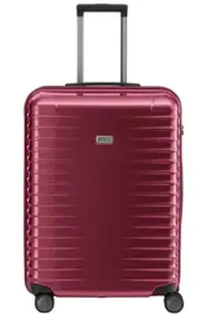 Titan ® Hartschalen-Trolley Litron, 4 Rollen, Hochglanz, Kirschrot