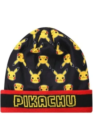 Pokemon POKÉMON Beanie Pokemon Mütze Wintermütze Bommelmütze Beanie Pikachu rot|schwarz 56