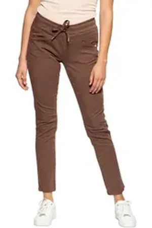 ATT Stoffhose Ella (1-tlg) aus nachhaltigem Tencel braun 28