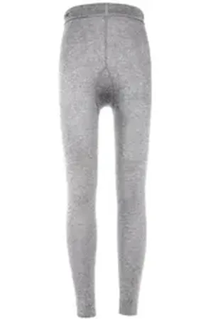 Ewers Strickstrumpfleggings Thermolegging Uni grau 92-98