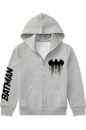 Batman DC Comics Kapuzenpullover Jungen Kinder Hoodie Gr. 104 bis 134 grau 110