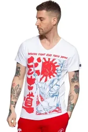 Akito tanaka T-Shirt Fight Club (1-tlg) mit japanischem Print weiß S