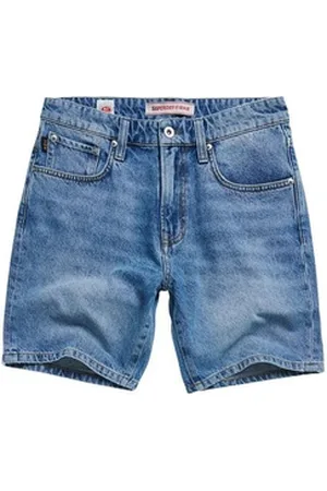 Superdry Jeansshorts Herren Shorts TAPER SHORT Kingman Light Blue Mittelblau blau 38