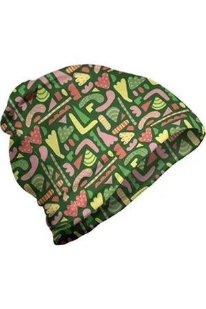 Abakuhaus Beanie Wandern im Freien Hipster Unregelmäßige bunte Formen gelb|rosa