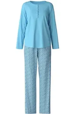 Calida Pyjama Cotton Special Damen (2 tlg) blau S (40/42)