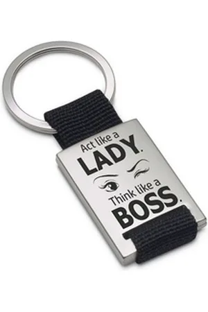 Lieblingsmensch Schlüsselanhänger Act like a lady - Think like a boss- tolles Geschenk &Glücksbringer (Schlüsselanhänger mit Gravur, inklusive Schlüsselring), Robuste und filigrane Lasergravur