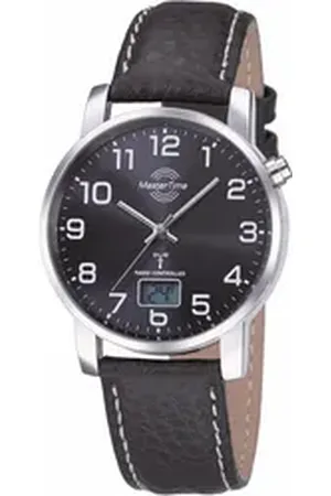 Master Time Funkuhr MTGA-10576-24L, Armbanduhr, Quarzuhr, Herrenuhr, Datum schwarz