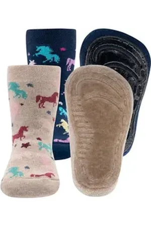 Ewers ABS-Socken Stoppersocken ABS 2er Pack Einhorn (2-Paar) beige 19-20