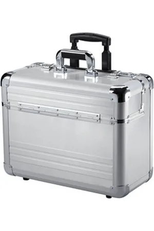 Dermata Business-Trolley Alu-Trolley - 48 x 37 x 23 cm - 2 Inlinerrollen silberfarben