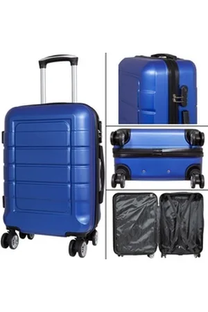 MONOPOL® Hartschalen-Trolley Hartschalen-Trolley Reisekoffer ABS Hartschalenkoffer, gefütterter Innenraum/Zahlenschloss/4 Doppellräder