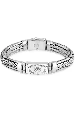 Haze & Glory Silberarmband Zopfglieder - Coconut Society 925 Silber silberfarben 18