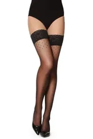 Merry Style Halterlose Strümpfe Damen Halterlose Strümpfe 20 DEN GI1108 schwarz M-L