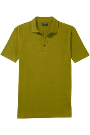 Olymp Poloshirt Casual aus Leinenmischung grün S