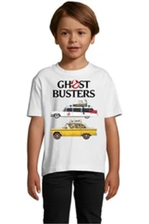 Blondie & Brownie T-Shirt Kinder Ghostbusters Cars Auto Geisterjäger Geister Film Ghost weiß 8 Jahre (118/128)