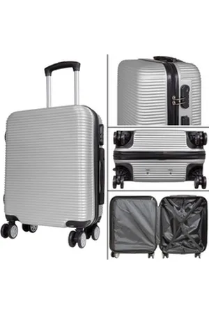 MONOPOL® Hartschalen-Trolley Hartschalen-Trolley Reisekoffer M-L-XL ABS Hartschalenkoffer 4x Doppelrollen, drehbar um 360° mit Qualitäts-Zahlenschloss hoch Qualitativ Suitcase Valis, Hartschale & 4x Doppelrollen & Teleskopgriff & beidseitig packbar