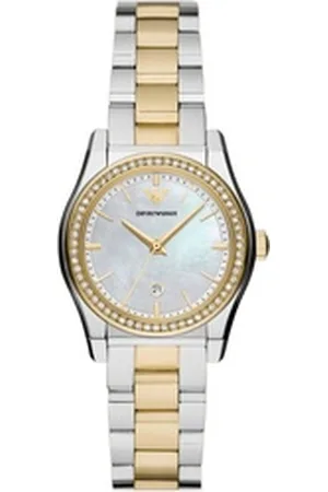 Emporio Armani Quarzuhr AR11559, Armbanduhr, Damenuhr, analog, Edelstahlarmband silberfarben
