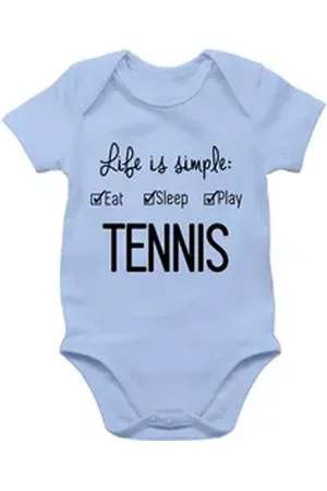 Shirtracer Shirtbody Life is simple Tennis Sport & Bewegung Baby blau 6/12 Monate