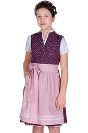 MARJO Dirndl Kinderdirndl 2tlg. - MIRIAM - pflaume/rosé 158/164