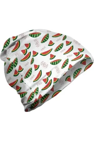 Abakuhaus Beanie Wandern im Freien Wassermelone Juicy Seedy Frucht-Scheiben grün|rosa|rot