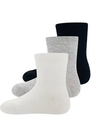 Ewers Socken Socken GOTS Uni (3-Paar) bunt|grau 18-19