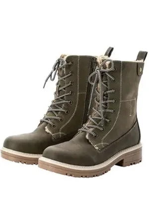 Sheego Große Größen Stiefelette mit seitlichem Reißverschluss grün 41 EU