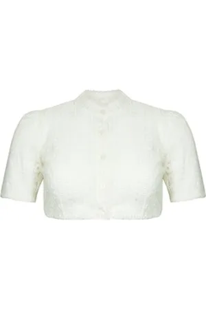 Trachtenland Dirndlbluse Pierre Marcel Hochgeschlossene Damen Dirndlbluse A 40