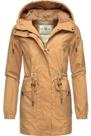 Navahoo Outdoorjacke Neophee Damen Übergangs Parka aus recycelten Materialien braun M (38)