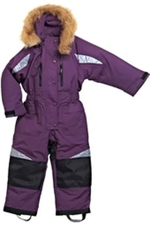 BMS Schneeoverall Skianzug für Kinder mit Cordura Verstärkung 100% wasserdicht und atmungsaktiv lila 86