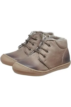 Dianetti 3245B Winter Stiefel Kinder schuhe Leder Lammfell Braun Schnürstiefelette EUR 26