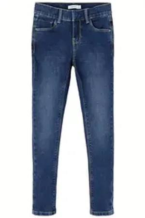 NAME IT Skinny-fit-Jeans Skinny Fit Denim-Jeans für Mädchen Dark Blue Denim 164 164