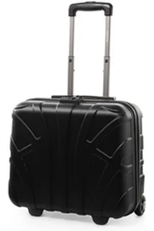 SUITLINE Handgepäckkoffer S1, 2 Rollen, Pilotentrolley Bordcase Hartschale TSA 38 cm schwarz