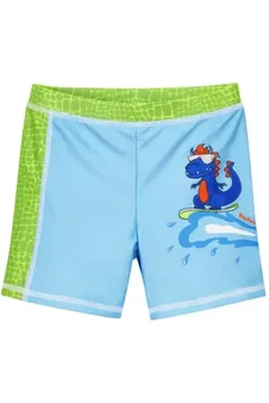Playshoes Kopftuch UV-Schutz Short Dino Gr. 86/92 blau/grün