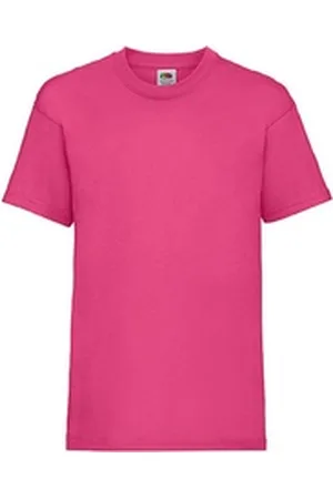 Fruit Of The Loom T-Shirt Kinder T-Shirt für Mädchen u. Jungen im 2er/3er Pack - 100% Baumwolle (1-tlg) Gr. 92 bis 164 - verschiedene Farben rosa 140