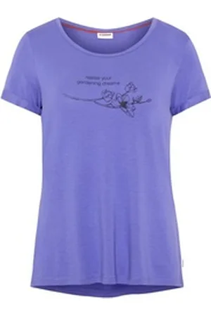 Gardena Print-Shirt im floralen Gardening-Design lila 2XL