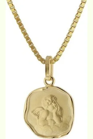 Acalee Kette mit Anhänger mit Schutzengel 333/8K Gold goldfarben 42 cm