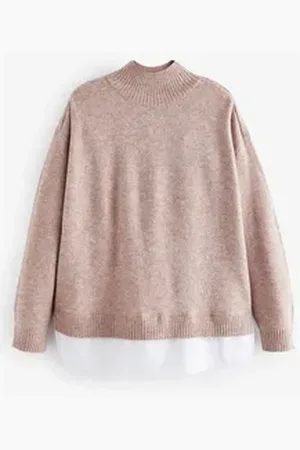 Next Poncho Rollkragen-Poncho (1-St) beige S