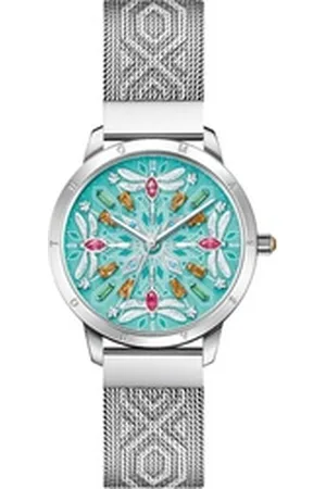 Thomas Sabo Quarzuhr KALEIDOSKOP LIBELLE WA0368-201-215-33 MM, Damenuhr, Armbanduhr, Libellen-Design, Schmucksteine silberfarben