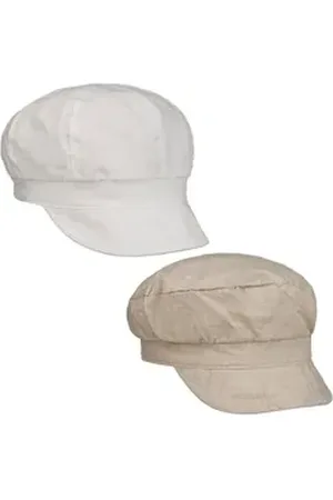 Lipodo Ballonmütze (1-St) Baker-Boy-Mütze mit Schirm weiß M (57-58 cm)